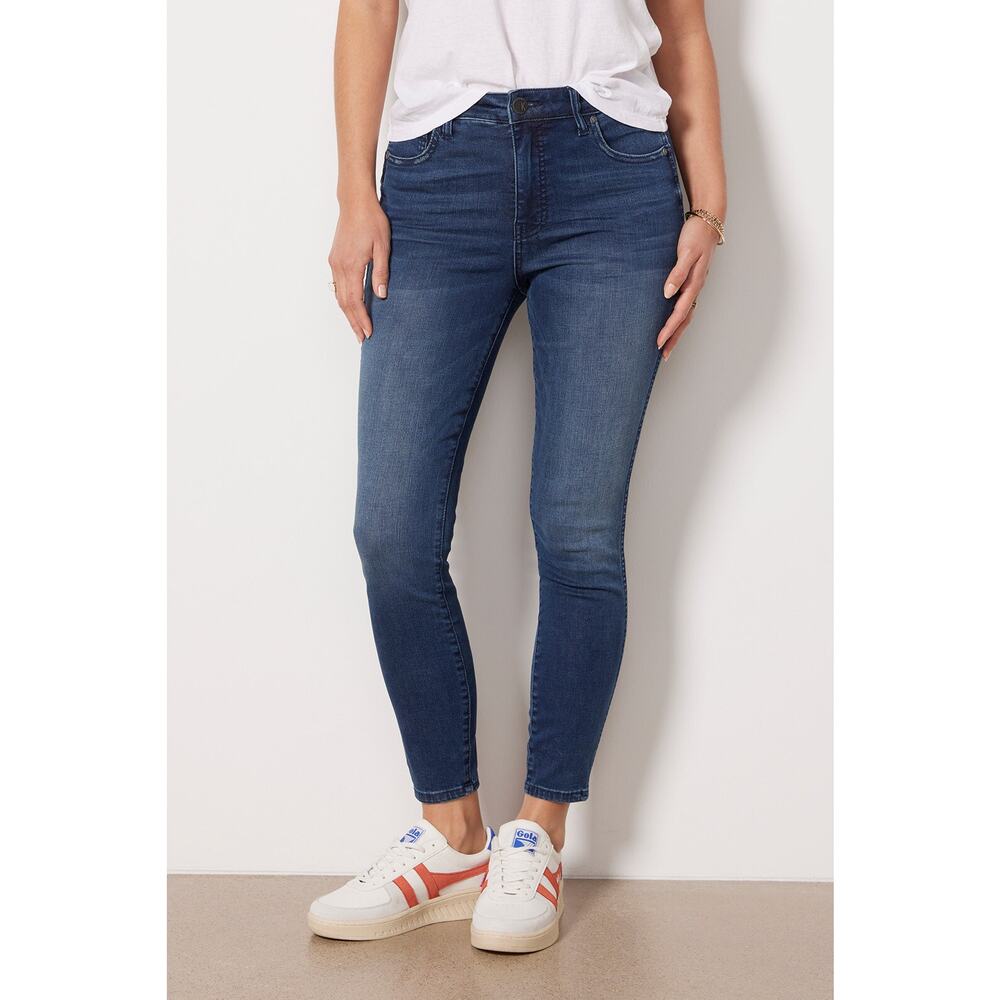 Kut From The Kloth Women's Size 8 Mid Rise Dark Wash Skinny Jeans